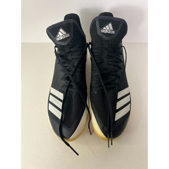Adidas Baseball Cleats Mens Sz 13‎ Boost Icon 4 Fusion Metal Cleats Black White - Picture 4 of 15